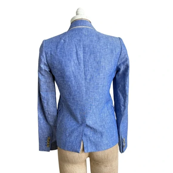 J.Crew Schoolboy Linen Blazer – Women’s Size 2 - Picture 3 of 10